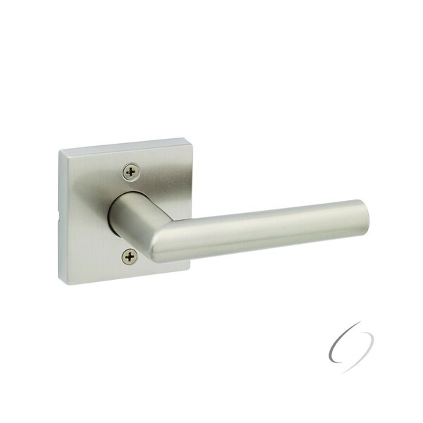 Milan Lever with Square Rose Half Dummy Door Lock Satin Nickel Finish